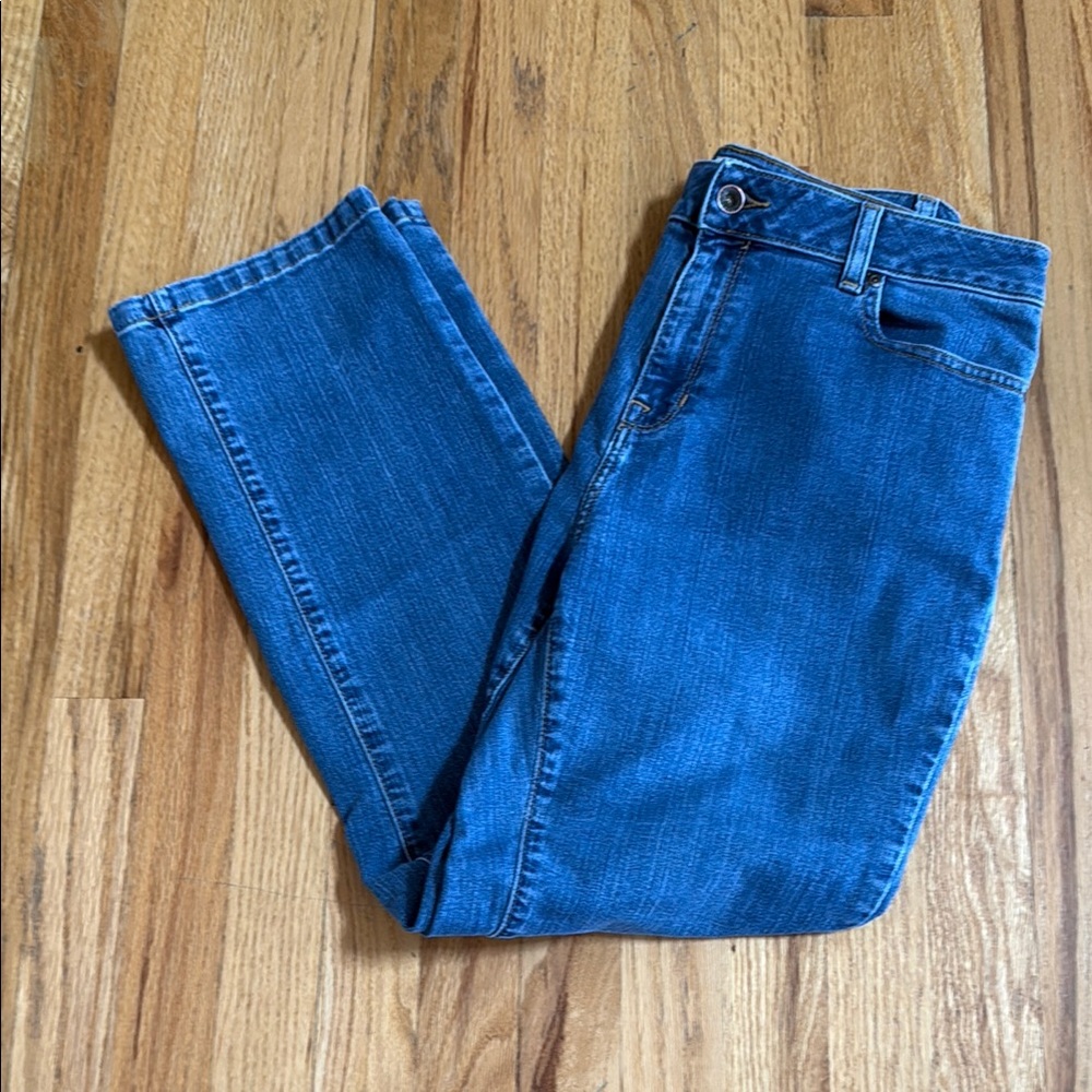 L.L. Bean Classic Fit Women's Blue Jeans Denim, Size 12 Reg